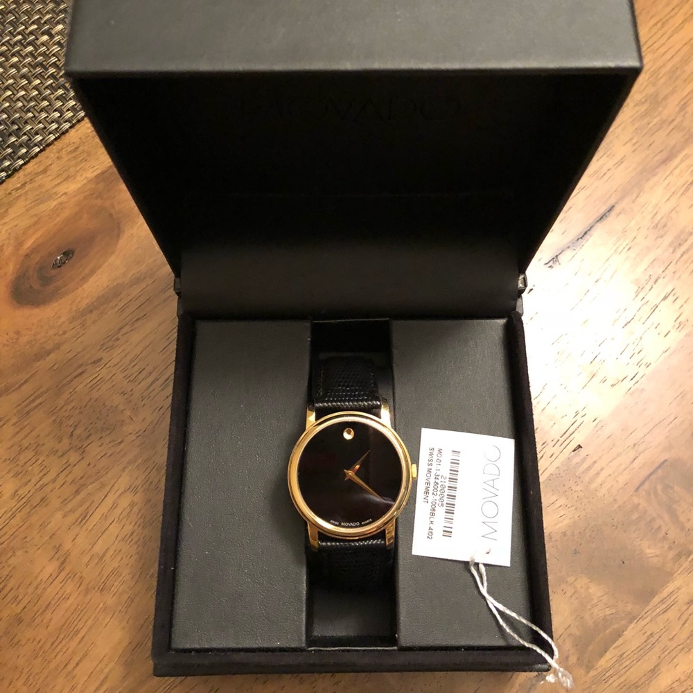 Movado leather watch